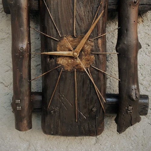 Rustic Cottage Wall Wood Clock. Handmade Clock Gift. Vintage - Etsy