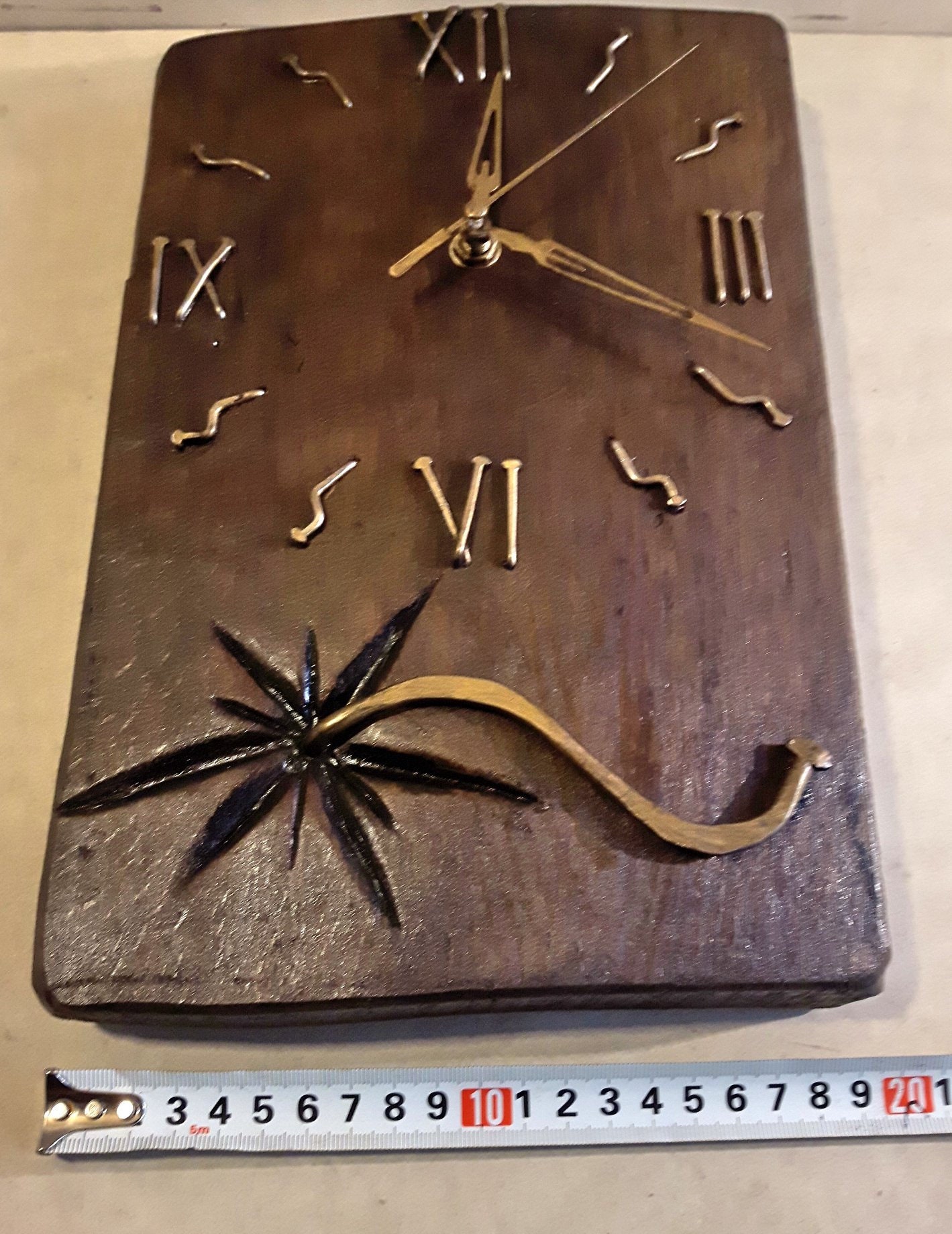 Wood Wall Art. Wooden Clock. Boho Wall Decor. Anniversary Etsy