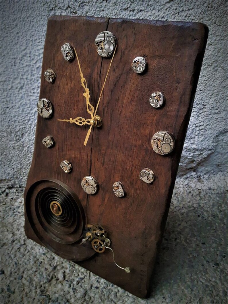 100 Handmade Wood Wall Clock/ Large Vintage Wall Clock Etsy