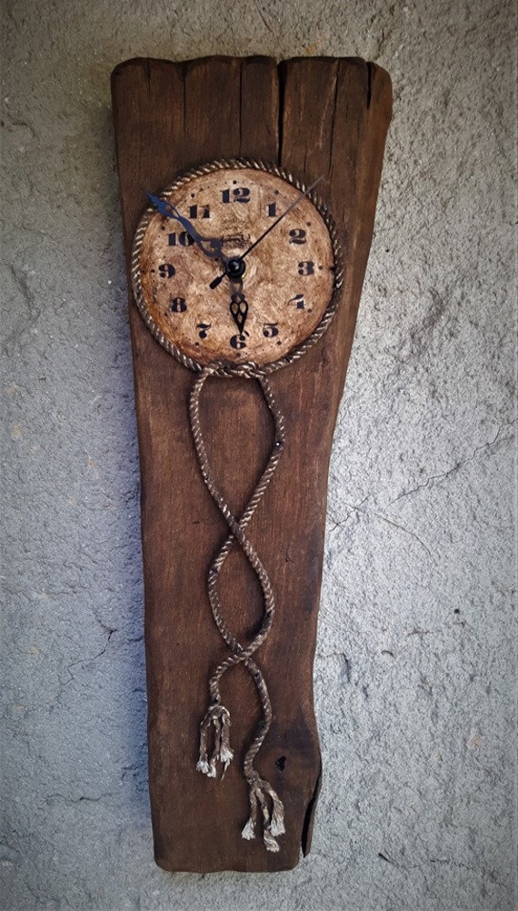 Reloj de pared rustico Relojes de pared vintage Decoracion de pared de madera Etsy Espana