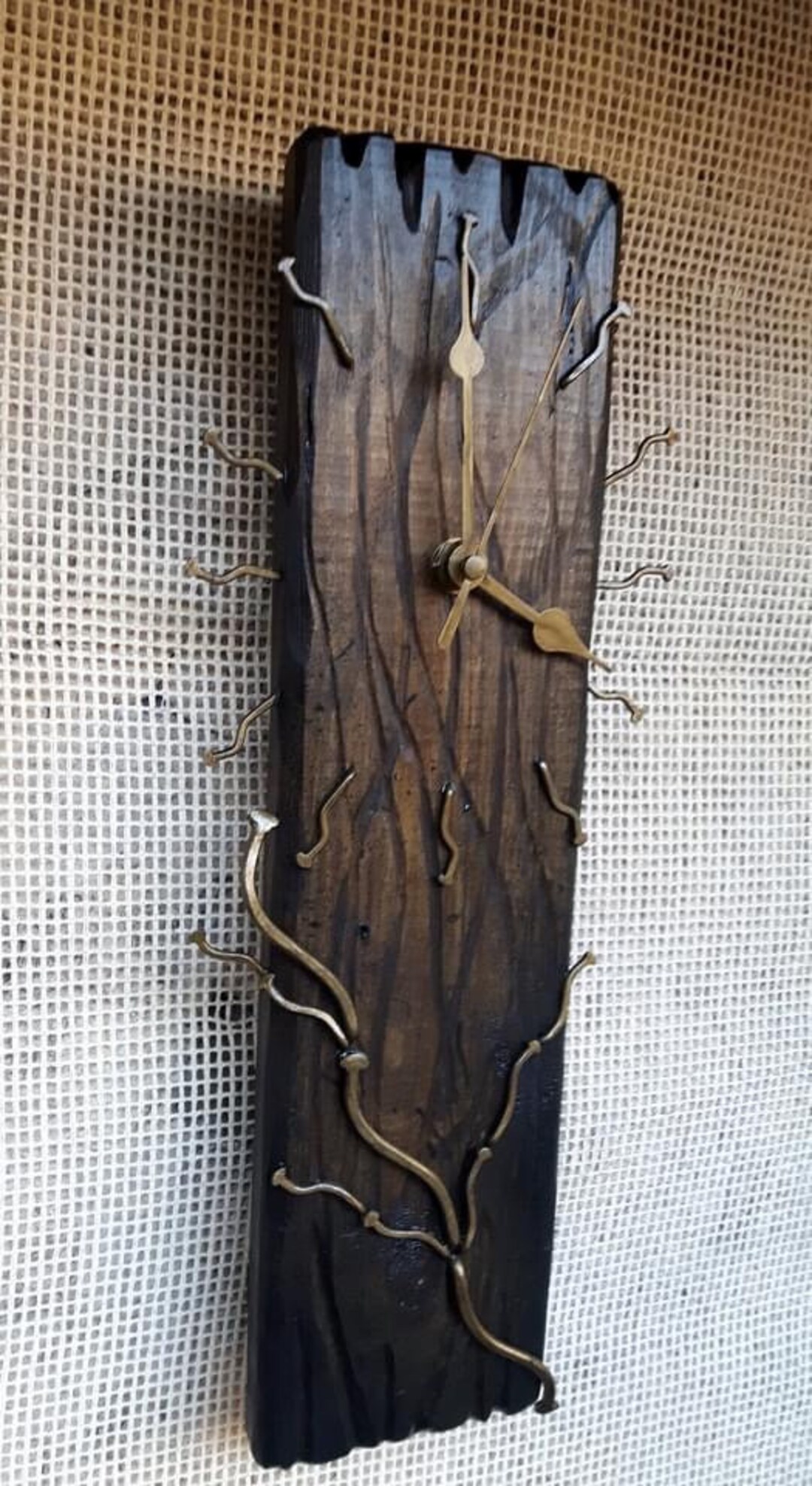 Handmade Refurbished Wood Wall Clock – Rustic Vintage Wall Art – Unique ...