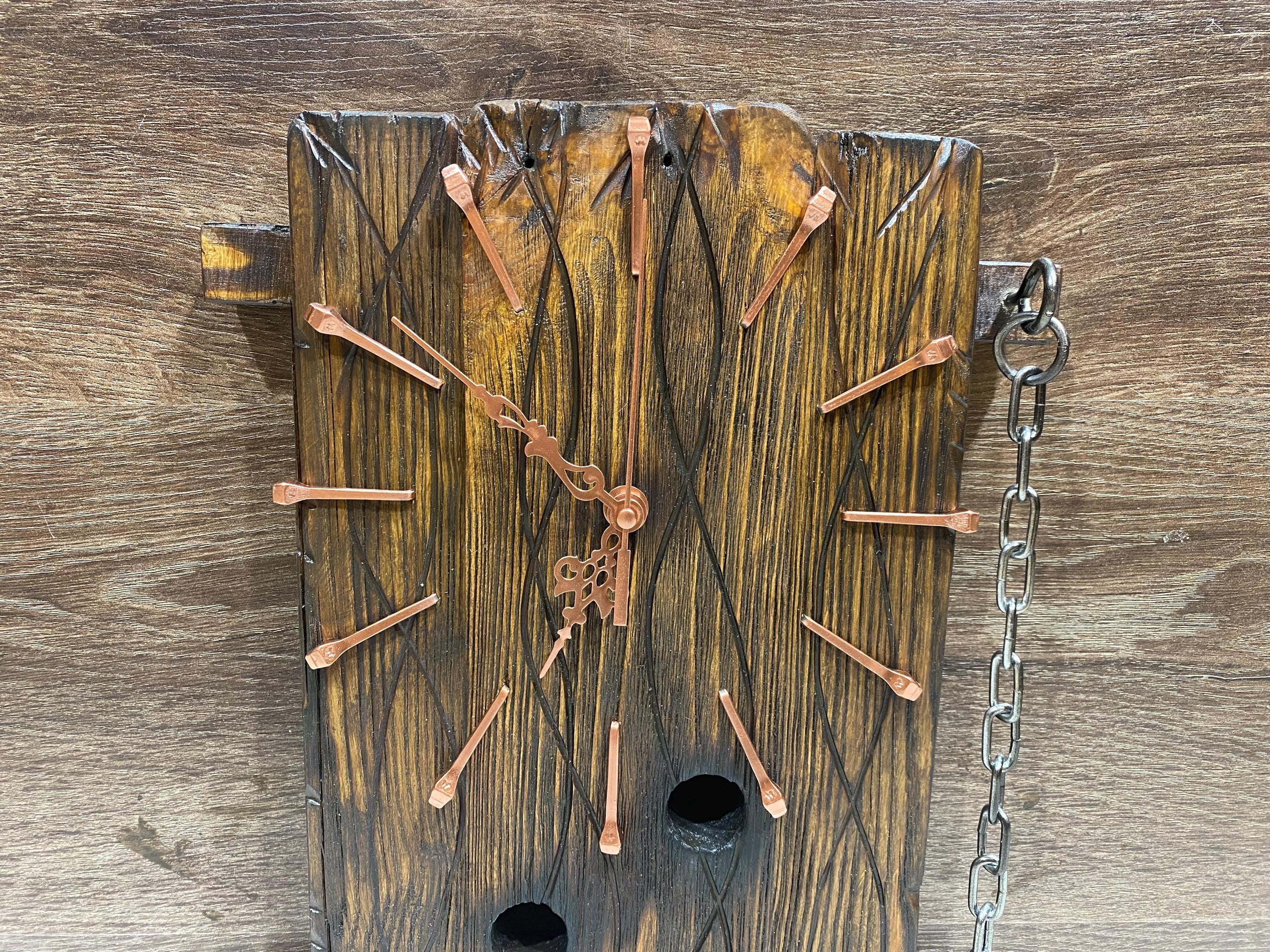 Rustic Timepiece Rustic Wood Wall Clock • Handmade Vintage & Farmhouse Decor • Silent ...