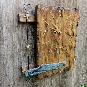 Vintage wall clock for gift, Large wall clock, Wooden wall clock, Wood wall decor, Wood wall art, Unique wall clocks