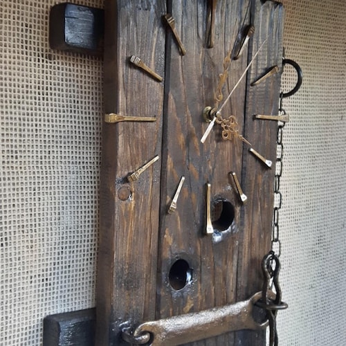 100 Handmade Wood Wall Clock. Large Vintage Wall Clock. Etsy Canada