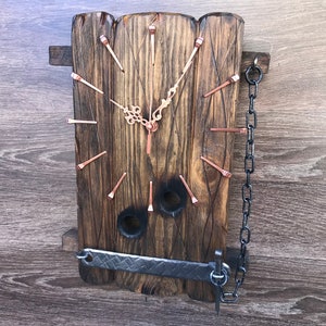 Vintage wall clock, Personalized gift, Unique wall clock, Large wall clock, Rustic wall clock, Handmade gift, Handmade Wall clock, Art decor