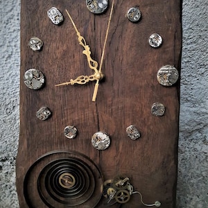 100% Handmade Wood Wall Clock/ Large Vintage Wall Clock.