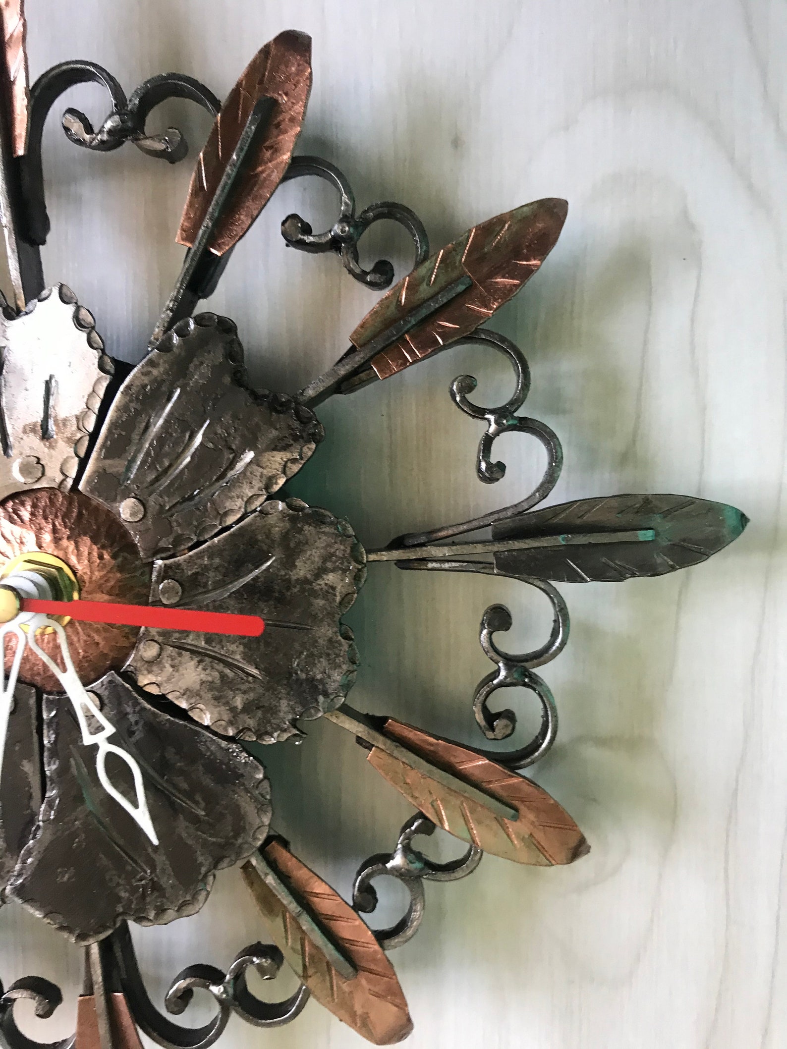 Wrought Iron Decorative Clock. Hand Wall Clock. Outdoor Etsy