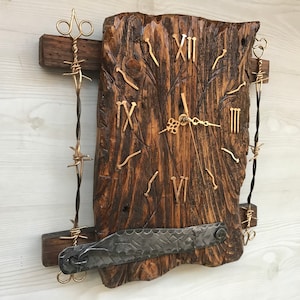 Reloj de pared moderno, Reloj de madera, Reloj de pared náutico, Reloj de pared natural, Reloj de pared retro, Reloj de pared rústico, Reloj de pared único, Decoración del hogar