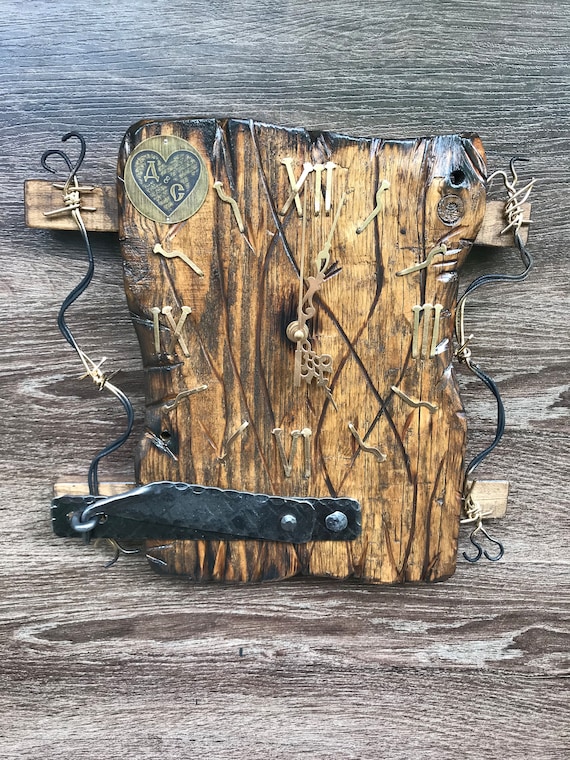 Reloj Vintage Relojes De Pared Hechos A Mano Reloj De Pared Madera