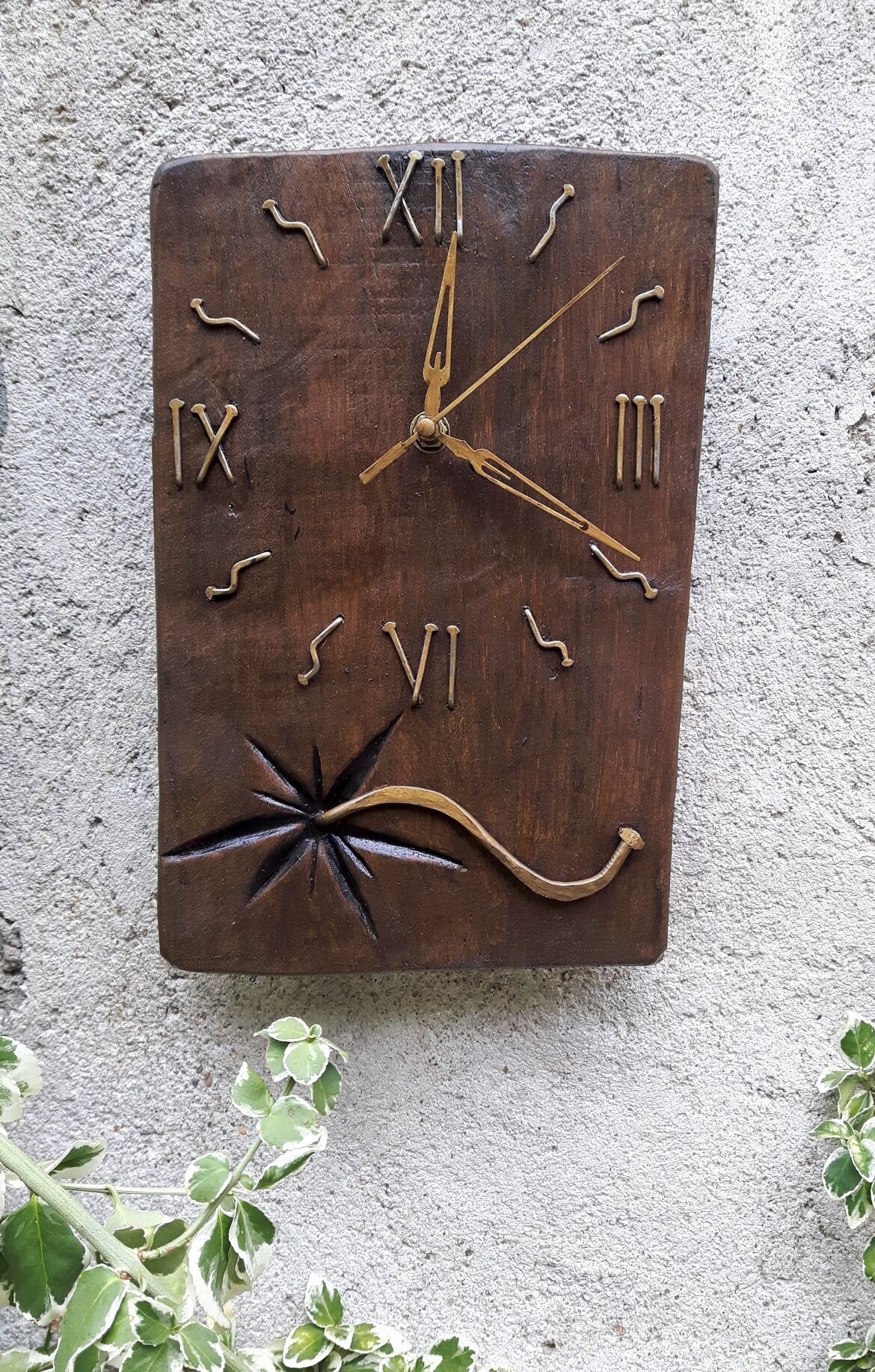 Wood Wall Art. Wooden Clock. Boho Wall Decor. Anniversary Etsy