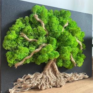 Arbre de vie fait main, décoration en bois rustique 40 cm x 30 cm