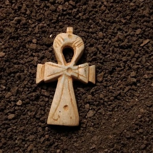 Ankh - Original Egyptian Faience Replica Single Piece Museum Quality Ankh, Ankh Cross, Handle Cross, Life Loop, Nile Key