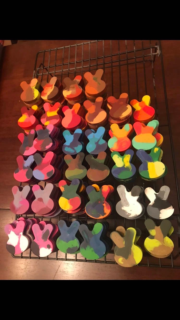 Easter Bunny Crayons Etsy
