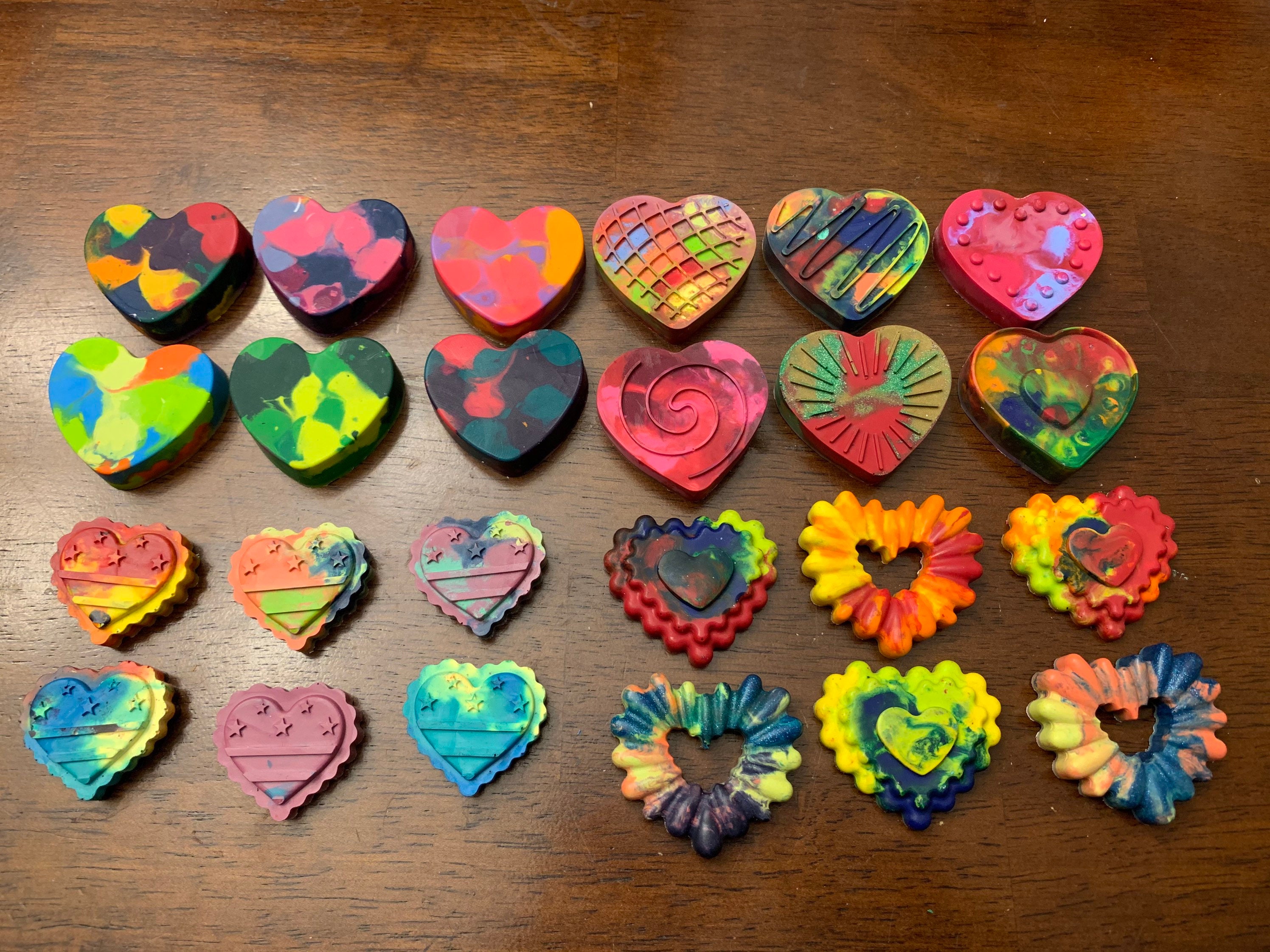 Heart Shaped Crayons Etsy
