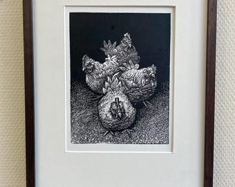 Gallinas en movimiento