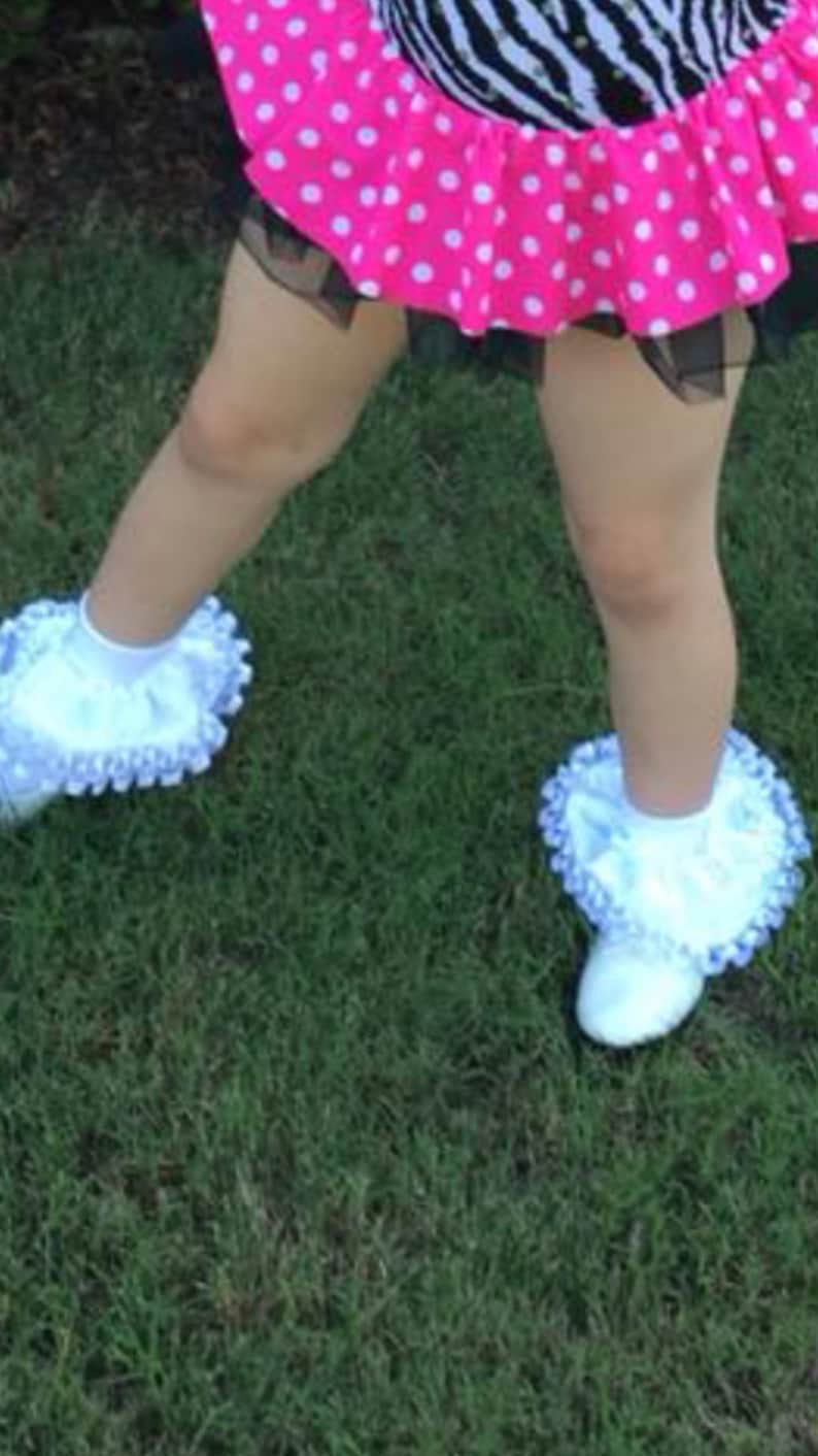 Double ruffle trimmed Boutique socks Etsy