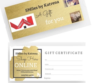 Gift Certificates-Perfect Gift for that SPECIAL PERSON in your Life