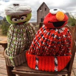 Sesame Street beanies with character pom-poms “Shipped Everywhere&quot;  . coming all sizes