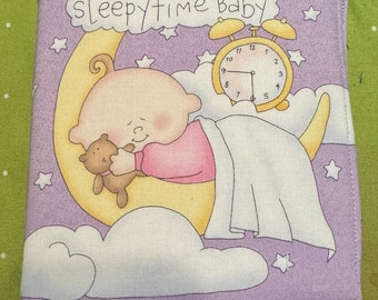 Fabric Cloth soft baby reading book. Sleepytime Baby -Perfect for a baby shower or kids with Autism.