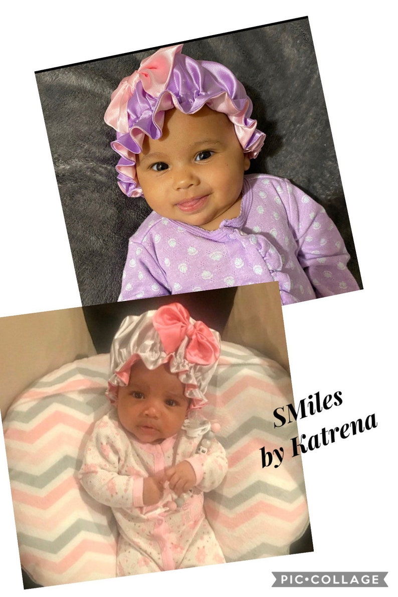 Baby infant Silky Satin Bonnets - GReat for their first pictures!