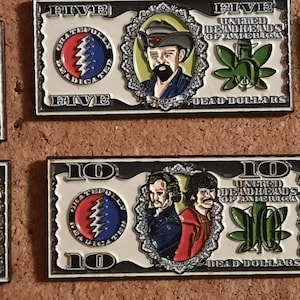 Dead dollars, set of 6