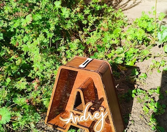 3d letters with round corners   - A -