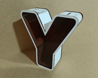 3d letters with round corners   - Y -