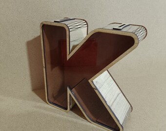 3d letters with round corners   - K -