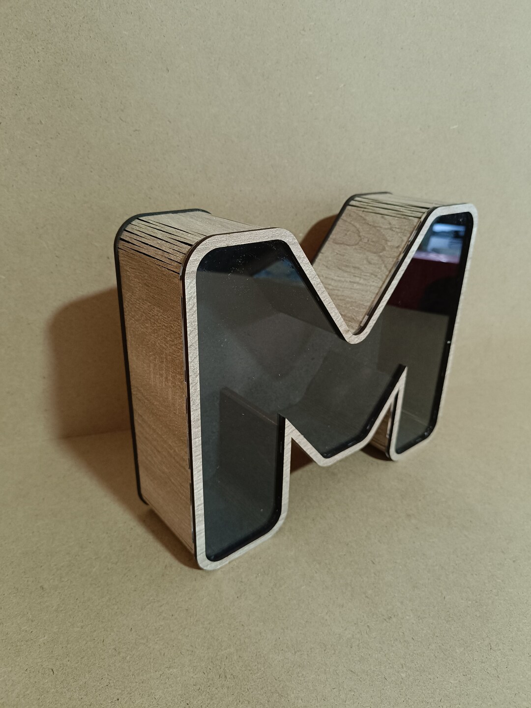 3d Letters With Round Corners - M - - Etsy