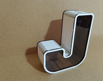 3d letters with round corners   - J -