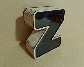 3d letters with round corners   - Z -