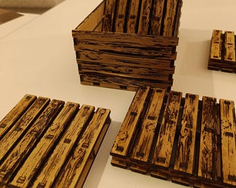 Pallet wooden coasters