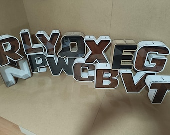 3d letters round corners alphabet bundle