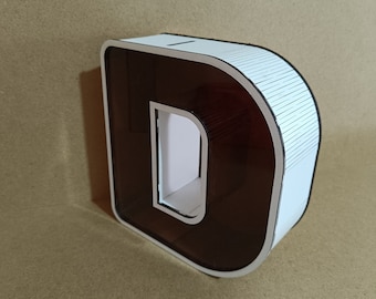 3d letters with round corners   - D -