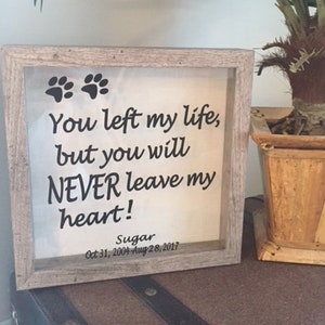 Dog Loss Gift - Dog Memorial Gift - Dog Loss Shadowbox - Custom Dog Loss Gift