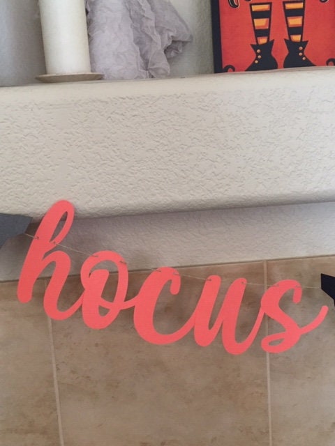 Hocus Pocus Halloween Banner – Cursive Letters, Bat Decor - Etsy