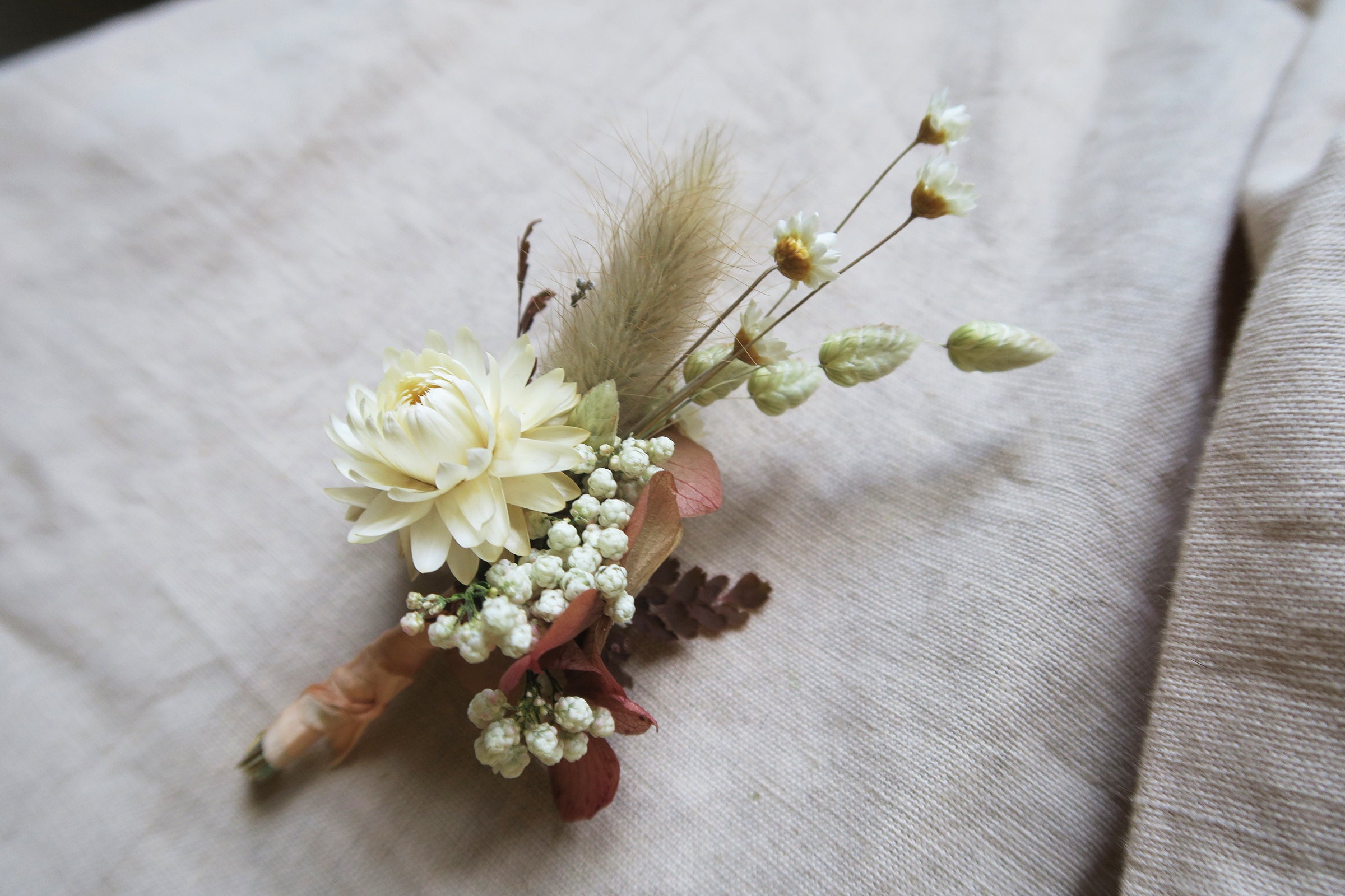 Button Brooch Dried Flowers Married Man Boho Suit Accessory Etsy