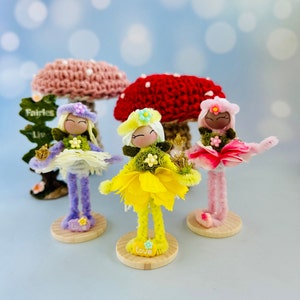DIY Flower Fairy Kit, Handmade Craft Kit, Set of 3