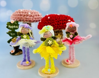 DIY Flower Fairy Kit, Handmade Craft Kit, Set of 2