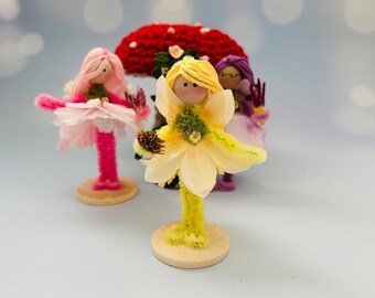 Flower fairy DIY kit. DIY craft fairy kit. Fairy DIY Kit. Cute little gift under 20.