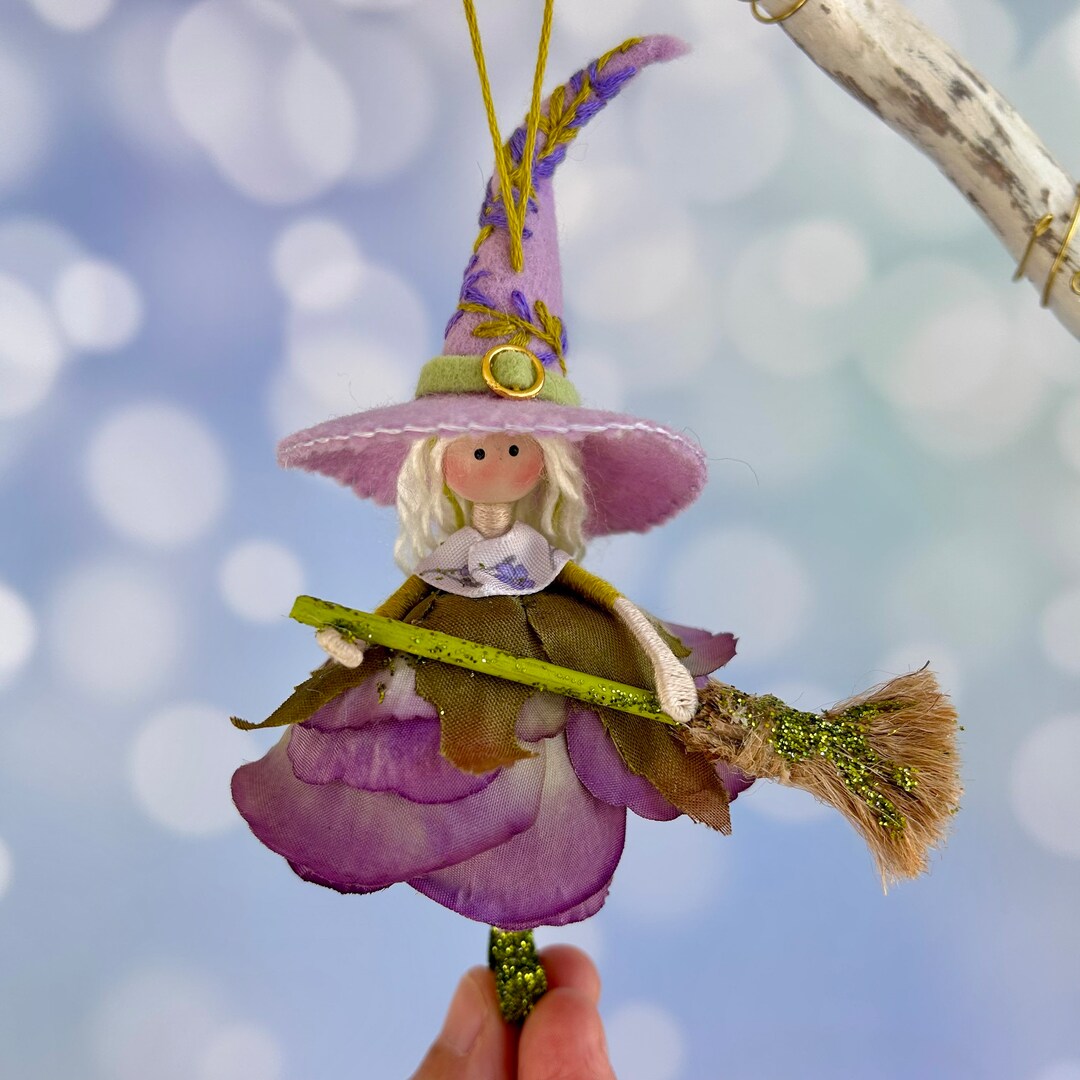 Witch Doll. Handmade Green Witch Kitchen Witch Ornament. - Etsy