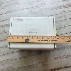 Vintage Coleman Mini Cooler Flip Deckel Personal 5205 6er Pack Bier Lunchbox Tailgate Bild 3