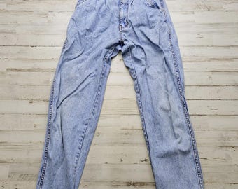 Vintage 90’s Women’s Bill Blass Petites Elastic High Waist Light Wash Fits 25x27