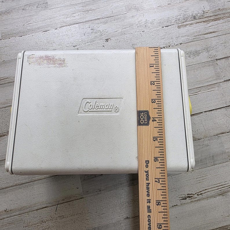 Vintage Coleman Mini Cooler Flip Deckel Personal 5205 6er Pack Bier Lunchbox Tailgate Bild 4