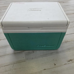Vintage Coleman Mini Cooler Flip Deckel Personal 5205 6er Pack Bier Lunchbox Tailgate Bild 1