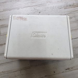 Vintage Coleman Mini Cooler Flip Deckel Personal 5205 6er Pack Bier Lunchbox Tailgate Bild 2