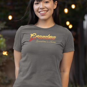 Personalized Grandma Tshirt, Customizable T Shirt for Grandmother, Personalized Gift for Grandma