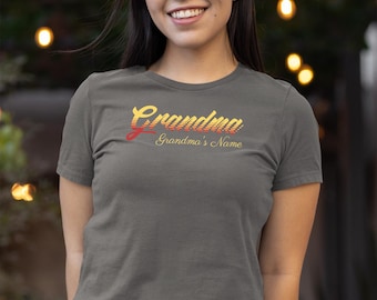Personalized Grandma Tshirt, Customizable T Shirt for Grandmother, Personalized Gift for Grandma