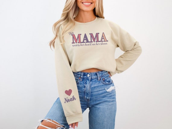 Mama Sweatshirt with personalized children's name… - image 4