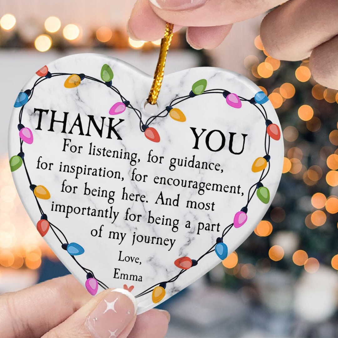 Thank You for Being A Part of My Journey Personalized Heart Shaped ...